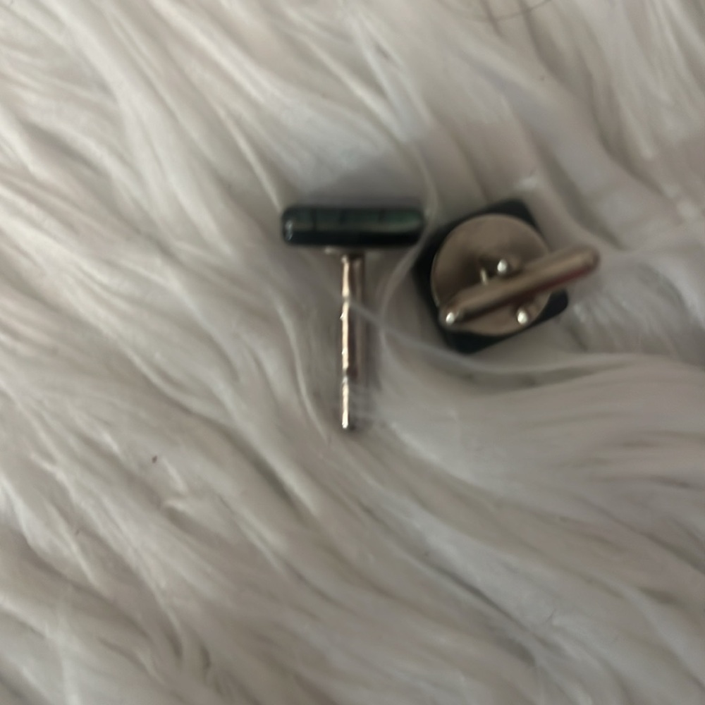 Blue Textured Cufflinks - Picture 4 of 5